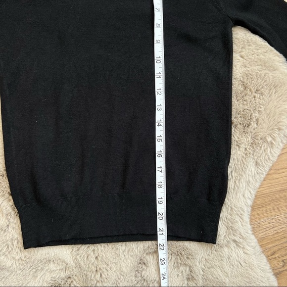 Zara | High Collar Knit Sweater 3/4 Sleeves  BLACK Small - Picture 2 of 6